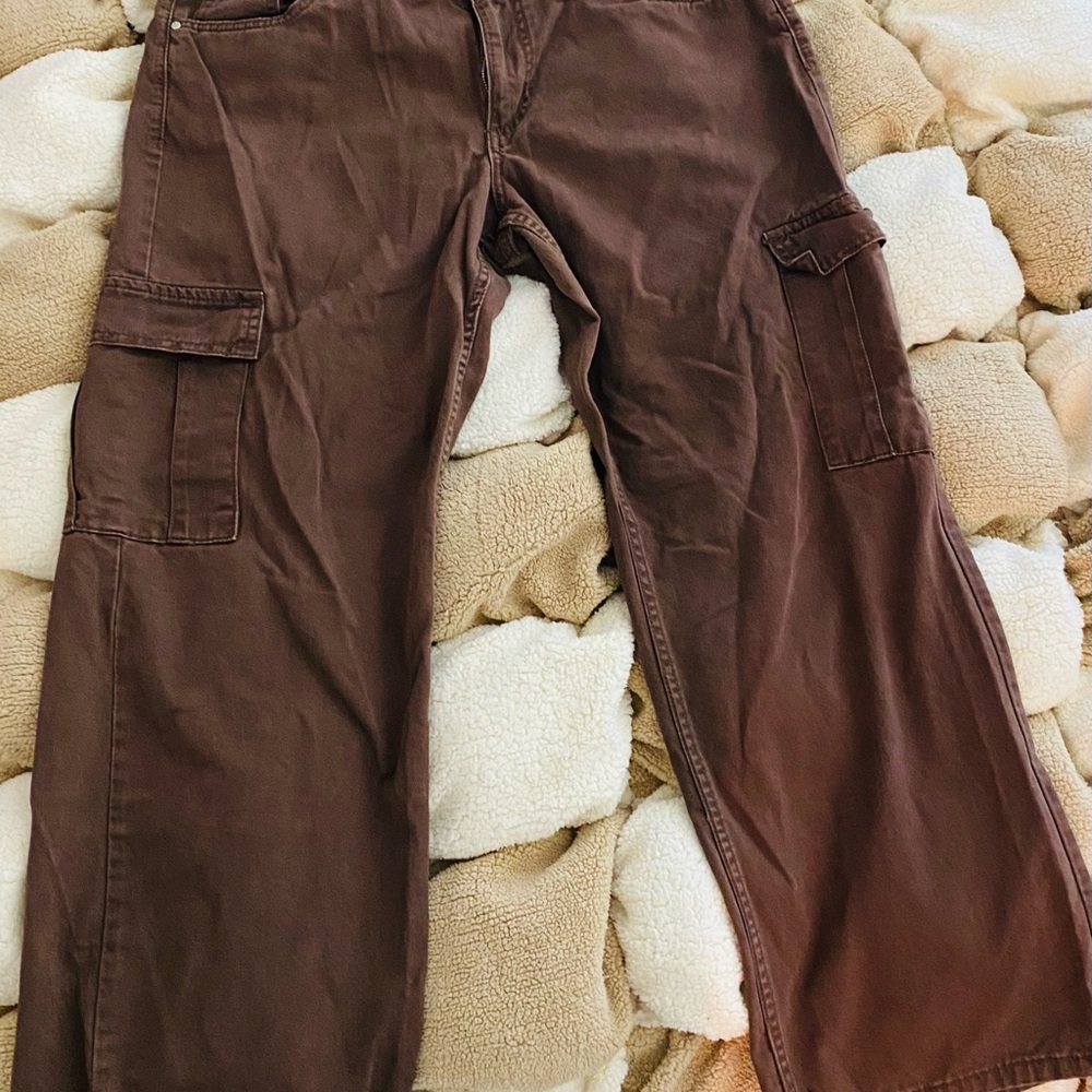 New Look Dark Brown Cargo Pants for Men